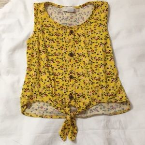Dream Girl Yellow Floral Shirt